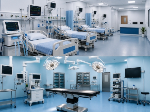 Well-equipped ICU & OT Center